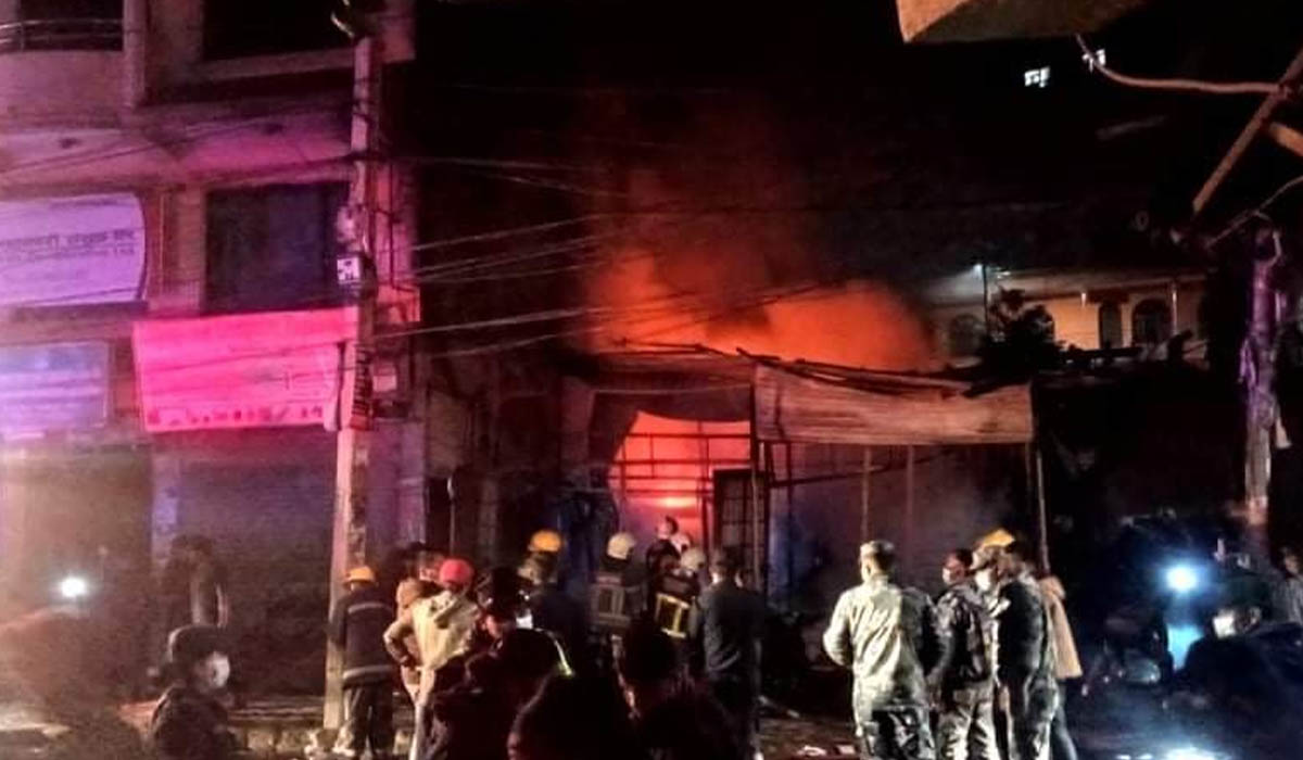 चाबहिलको सरस्वतीनगरमा आगलागी